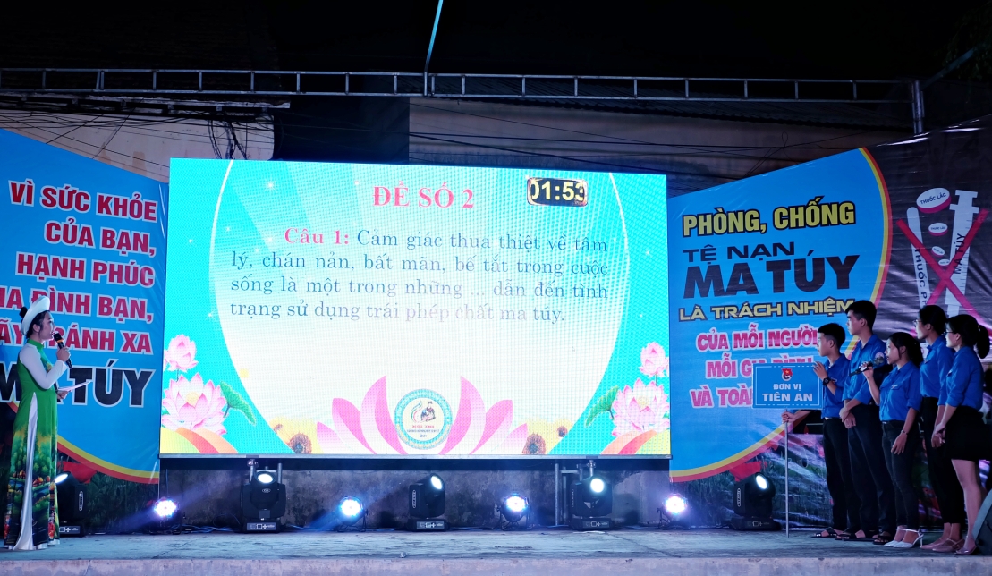 Phần thi Tuyên truyền viên hiểu biết. Ảnh: M.L